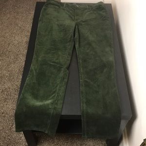 Green Corduroy Mom Pants